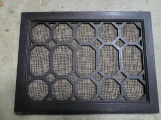 Antique Edison Diamond Disc Phonograph Wood Wooden Grille Grill