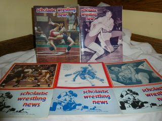 5 - Vintage Scholastic Wrestling News Magazines - 1977 - Good