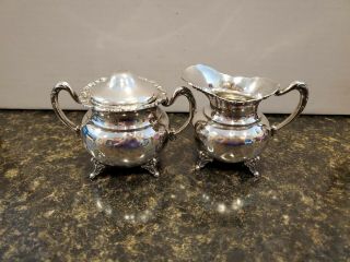 Antique Sterling Silver Creamer And Sugar Bowl Total Weight For Both 6.  3 Oz.