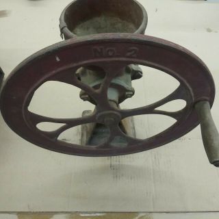 Antique No.  2 Cast Iron Coffee Mill Grain Grinder,  In
