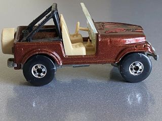 Vintage 1981 Mattel Hot Wheels Brown Jeep Cj - 7 Diecast 1:64