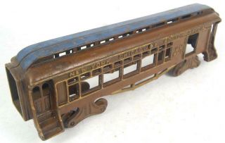 Dent Antique Cast Iron Train Car Combine Large Minty