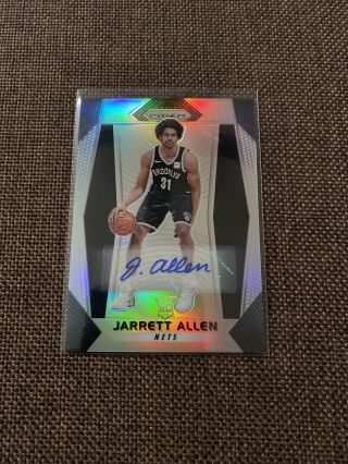 Jarrett Allen 2017 - 18 Panini Prizm Silver Auto Rookie 154 Brooklyn Nets Rc