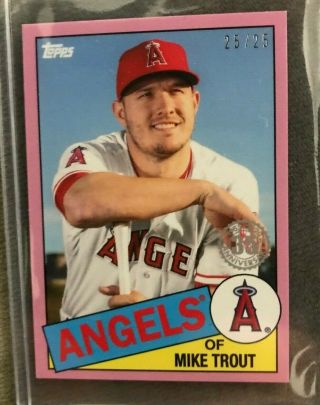 2020 Topps Mini Mike Trout 1985 Pink Parallel /25