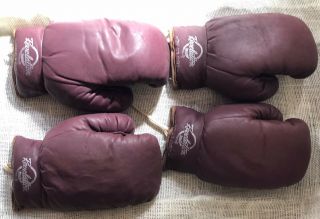 Leather Vintage Kids Boxing Gloves - 2 Pair In The Box
