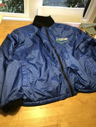 Seattle Seahawks Vintage 80s 90’s Pro Player Football Jacket Mens Xl Blue Black