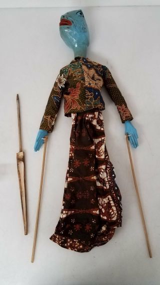 Vintage South East Asian Hand Made/painted 22 " Wood Marionette Doll Ut