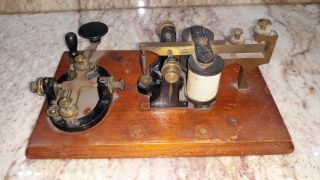 Antique Jh Bunnell Telegraph Key & Sounder