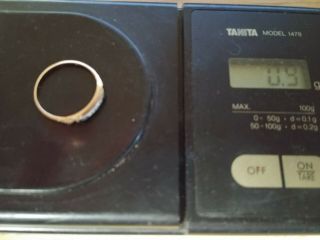 14k Solid Gold Antique Ring 0.  9 Grams Size 7 Scrap Or Wear