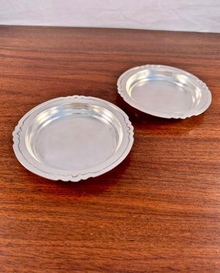 (2) Shreve & Co Sterling Silver Arts & Crafts Butter / Nut Dishes - Dolores
