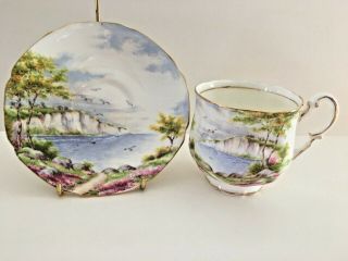 Vintage Paragon Double Warrant Teacup And Saucer Cliffs Of Dover