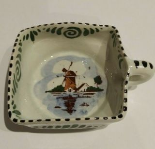 Vintage DELFT Holland Square Coffee/Tea Cup Windmill Design 2