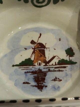 Vintage DELFT Holland Square Coffee/Tea Cup Windmill Design 3