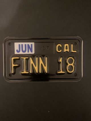 California Motorcycle License Plate Vanity Retro Personalized Legacy Finn 18