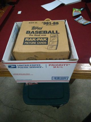 Topps Baseball Cards 1988 Case 3/24 Rack Packs Never Opened
