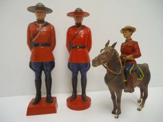 Vintage Rcmp Royal Canadian Mounted Police Figures Mountie