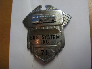 Vintage Greyhound Bus System Inc Dog Enamel Logo Lines Employee Driver Badge Pin