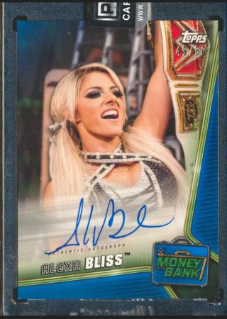 2019 Wwe Topps A - Ab Alexa Bliss Money In The Bank Auto /50 Autograph