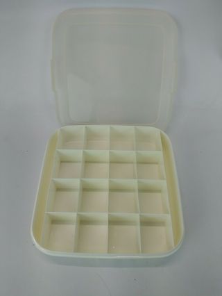 Vintage Eagle Craftstor Divided Storage Tray 18 Compartment W/ Lid 9 " Square