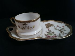 Vintage Shofu China - Butterfly and Flower pattern Tea/Snack Set with gold trim 2