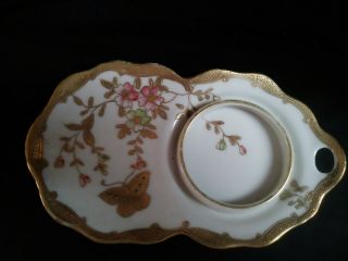 Vintage Shofu China - Butterfly and Flower pattern Tea/Snack Set with gold trim 3