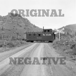 Orig 1957 Negative - Denver & Rio Grande Western D&rgw Caboose Colorado Railroad