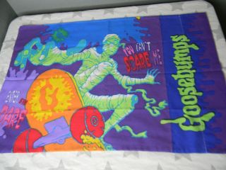 Vtg 90s Rl Stine Goosebumps Standard Pillowcase Boo Dude Book Series