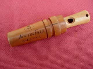 Vintage Western Field Quail Call,  Montgomery Wards,  Wood