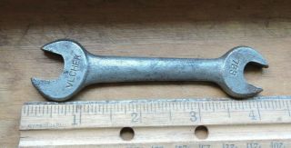 Vintage No.  723 Vlchek Open Wrench 3/8 X 7/16,  4 " Long