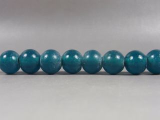 10 Vintage Transparent Blue & Green Chinese Peking Glass Trade Beads