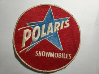 B Large Orig Vintage Polaris Snowmobile Cloth Back Jacket Patch 7 1/4 " No Res