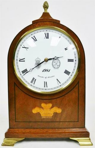 Antique English Comitti Of London Commemorative Royal Wedding Mantel Clock