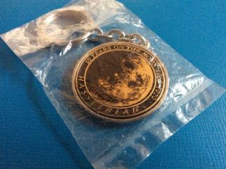Hasselblad Vintage Key Chain Fob 500 El/m Round 10 Years On The Moon 1969 - 1979