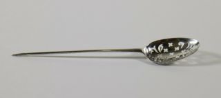 Georgian Sterling Silver Mote Spoon Pierced Tea 6 Antique 18th Century