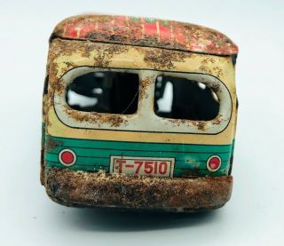 Vintage 1960 ' s DAIYA - PUMA Mountain Lines Japan made Bus Tin Toy 2