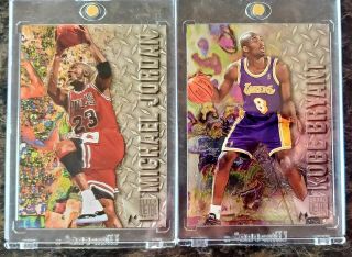 1996 - 97 Fleer Metal Michael Jordan And Kobe Bryant Rookie Card