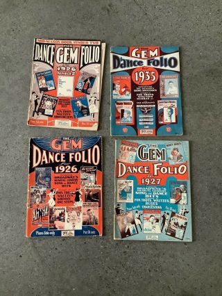 4 Vintage The Gem Dance Folio 1926 1 & 2 And 1927 And 1935