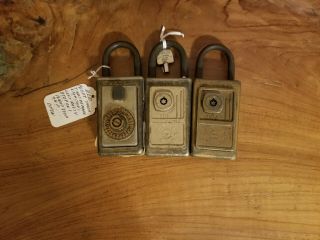 3 Vintage Supra C Realtor Locks 1 Without Key