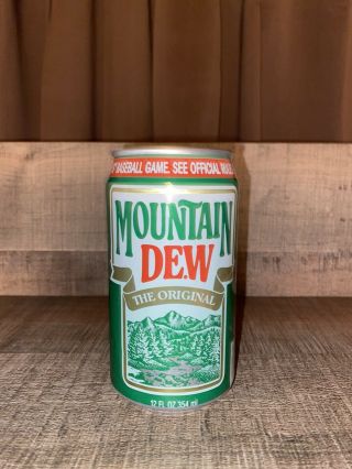 Mountain Dew Can Vintage 1990 Soda Advertisement