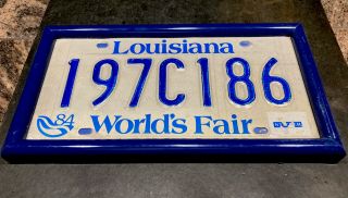 1984 La.  World’s Fair Framed License Plate
