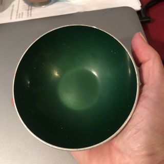 Vintage Emalox Of Norway Small Aluminum Bowl Green