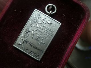 National Sweet Pea Society Stg.  Silver Medal h/m 1931,  Box - London 1931 3