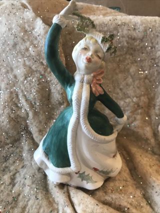 Wonderful Atlantic Mold Vintage Ceramic Christmas Dancing Figurine