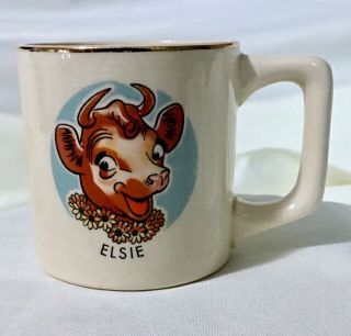 Vintage Elsie The Cow Coffee Mug 1940 