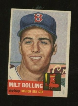 1953 Topps Milt Bolling 280 High Number Sp Last Card In Set