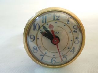 Vintage United Electric Clock Dial Hands,  Brass Bezel,  Glass Lens,  Gears 2 3/4 "