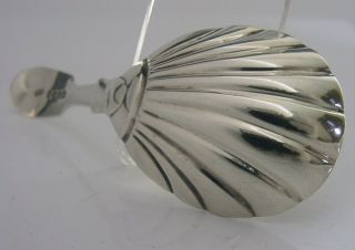 English Antique Victorian Solid Sterling Silver Tea Caddy Spoon 1852