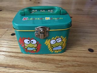 Vintage Kero Kero Keroppi Metal Tin Box Sanrio Lunchbox 1993 Hello Kitty