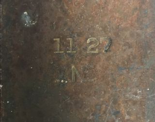 Large Vintage Forged Horseshoe U - Shaped Industrial Magnet Marked 11 27.  NE 3