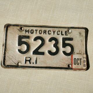 Rhode Island Motorcycle License Plate